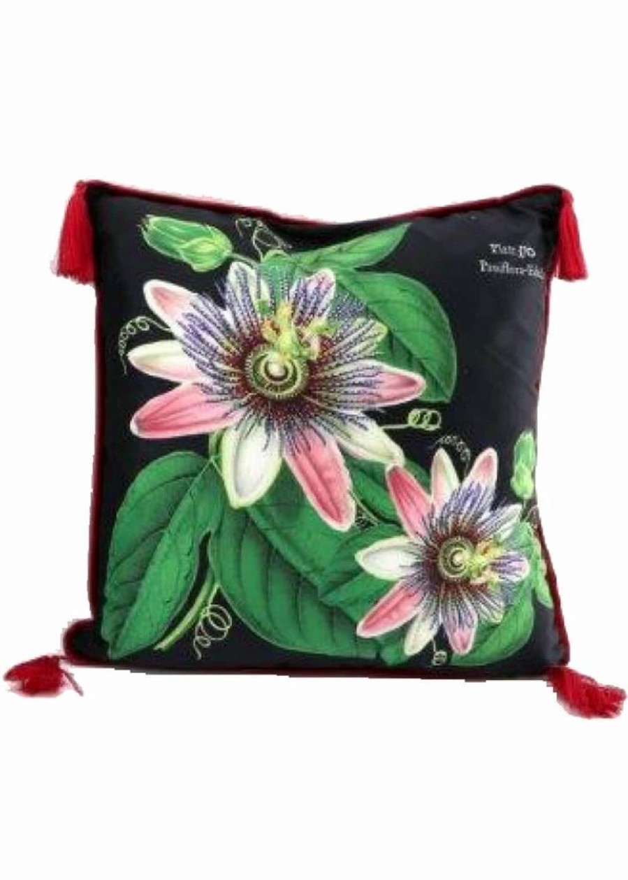 Pillows * | Temerity Jones Botanical Garden Cushion Black Green