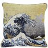 Pillows * | Tapestry Bags Hokusai Great Wave Off Kanagawa Cushion Case