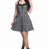 Dresses * | Banned Spooky Nightwalks 50'S Swing Dress Black White