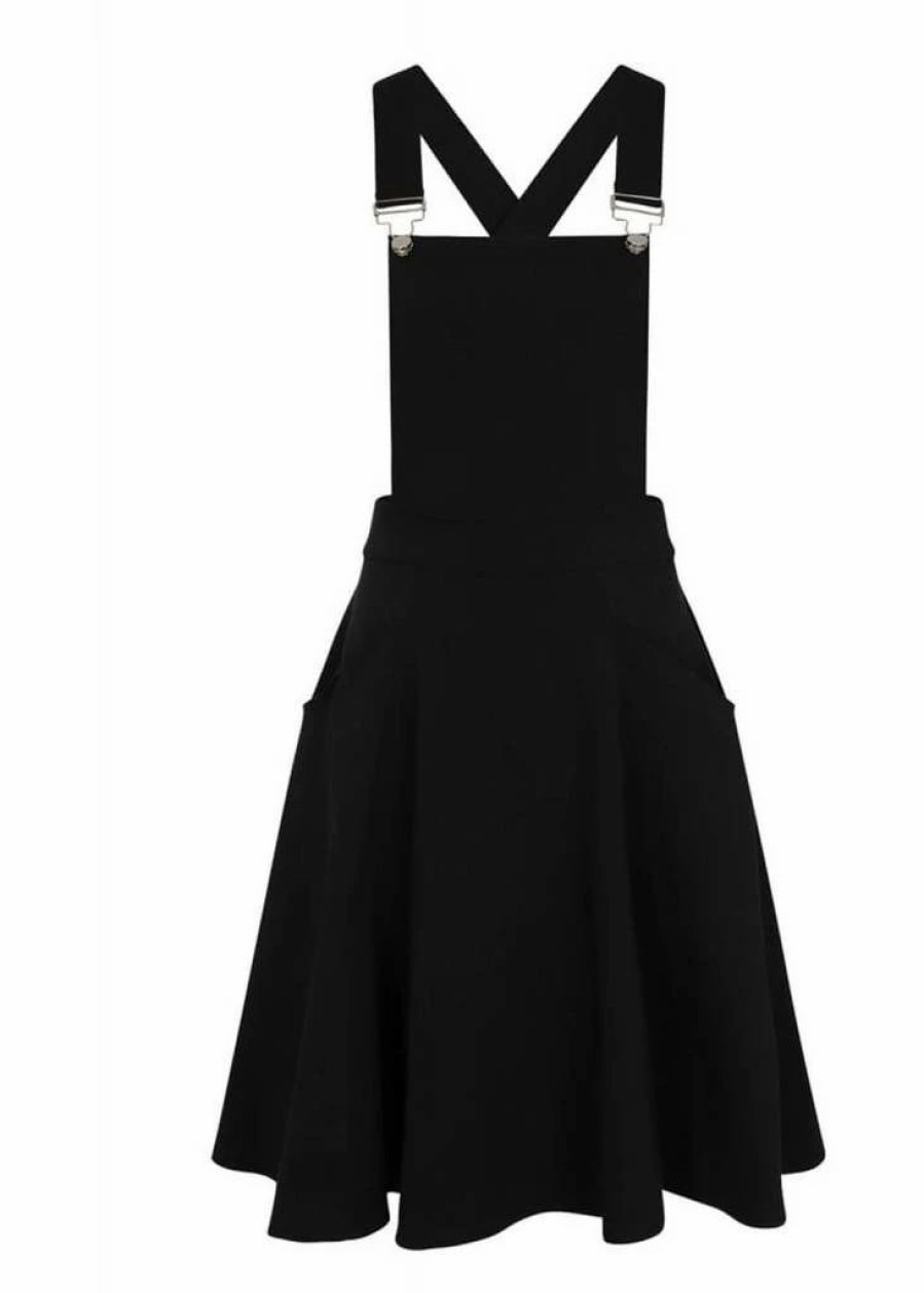 Dresses * | Collectif Kayden Braces 50'S Swing Dress Black