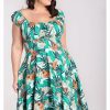 Dresses * | Hell Bunny Ukulele 50'S Swing Dress Blue