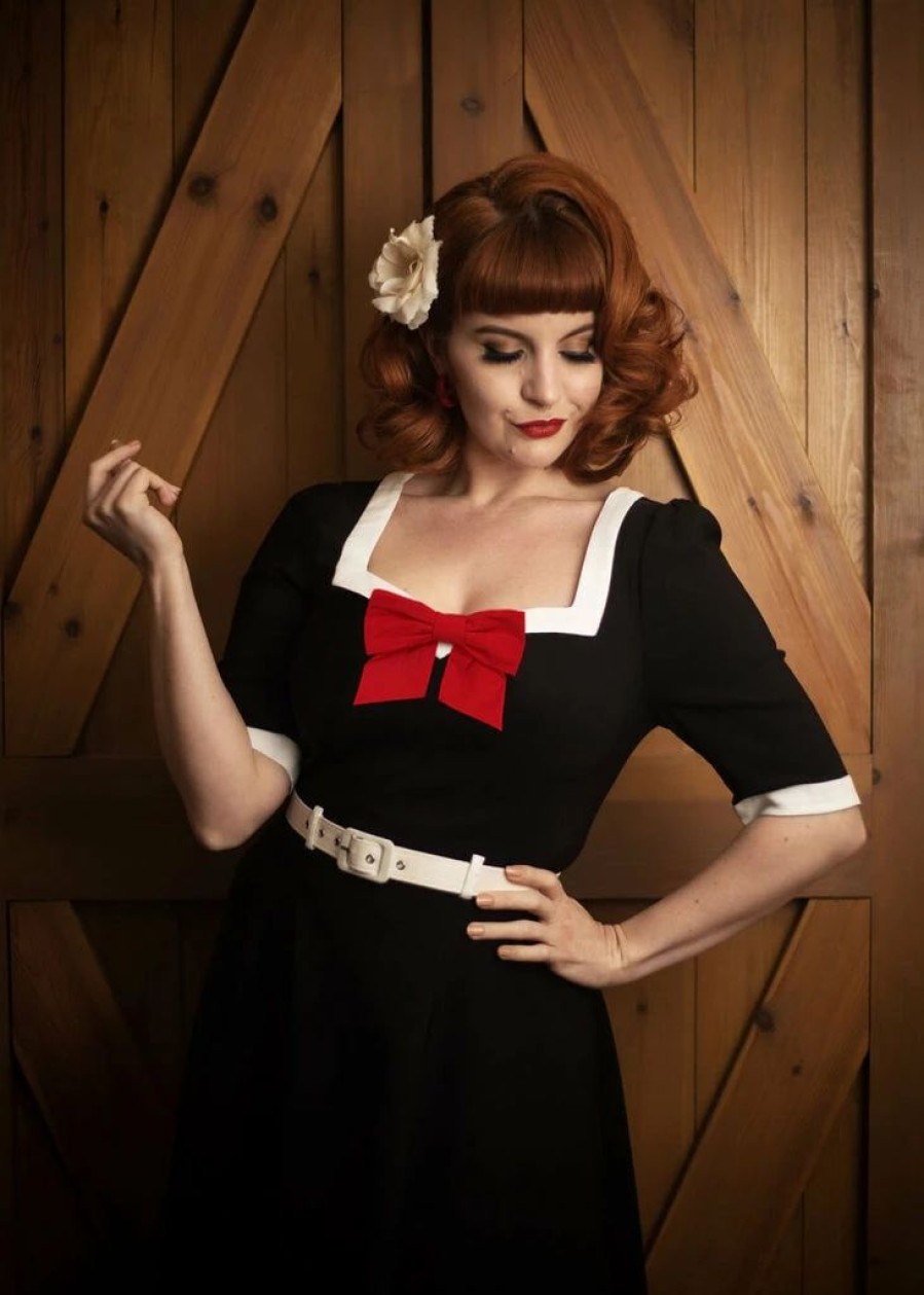 Dresses * | Collectif Sadie 50'S Swing Dress Black