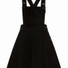 Dresses * | Hell Bunny Dakota 50'S Pinafore Swing Dress Black