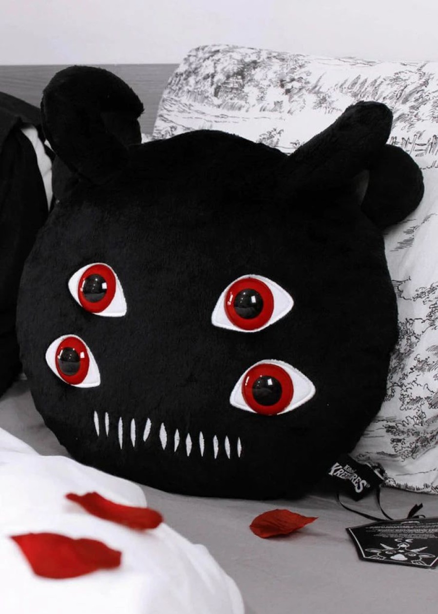 Pillows * | Killstar Kreeptures Don'T Care Cushion Black