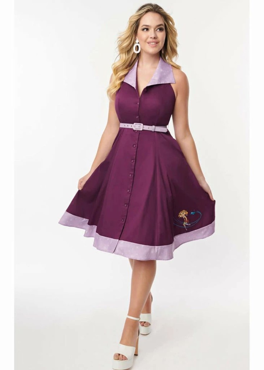 Dresses * | Unique Vintage X Jetsons Jane 60'S Swing Dress Purple