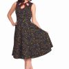 Dresses * | Banned All Hallows Cat 50'S Swing Dress Black