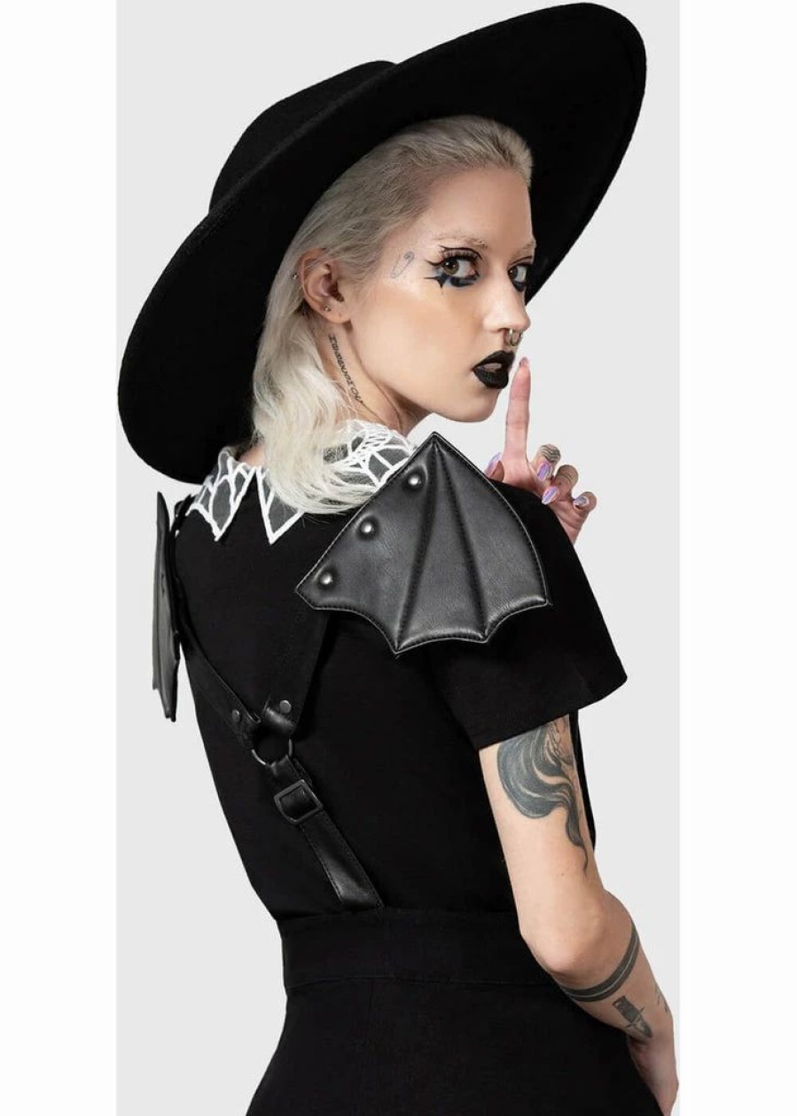 Dresses * | Killstar Bat Dreams Dress Black