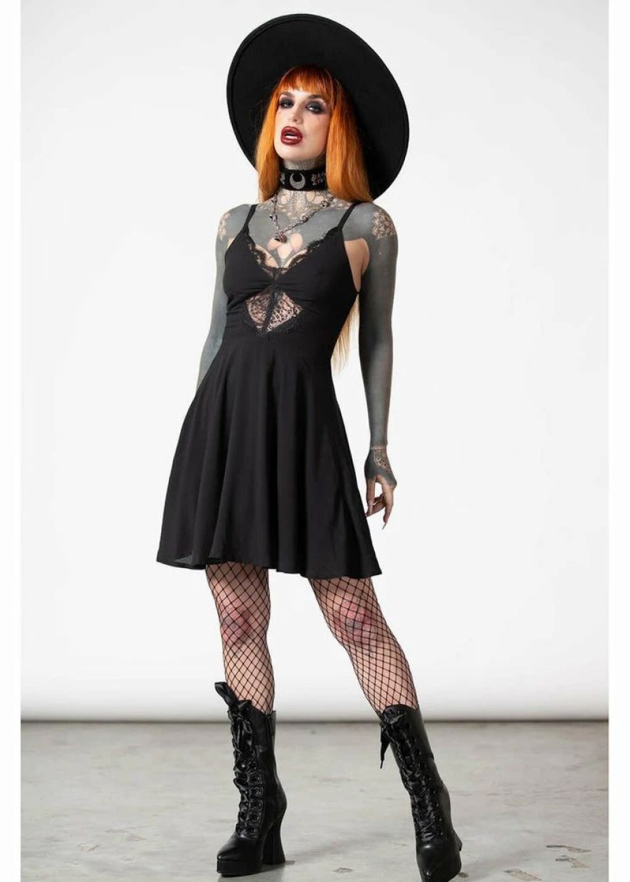 Dresses * | Killstar Sacralgia Lace Dress Black