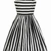 Dresses * | Hell Bunny Juno 50'S Swing Dress Black White