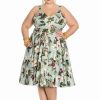 Dresses * | Hell Bunny Tahiti 50'S Swing Dress Green