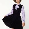 Dresses * | Unique Vintage Smak Parlour She.E.O. Scaredy Cat 60'S A-Line Dress Black Purple