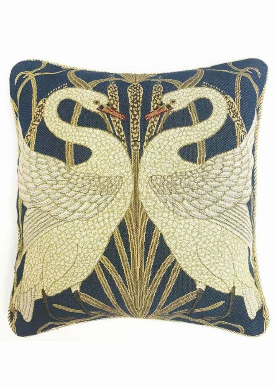 Pillows * | Tapestry Bags Walter Crane Swan Cushion Cover