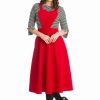 Dresses * | Banned Love Me True Heart Pinafore 40'S Dress Red