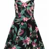 Dresses * | Hell Bunny Kalani 50'S Swing Dress Black