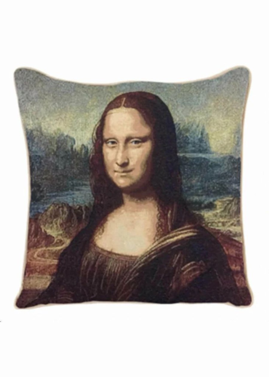 Pillows * | Tapestry Bags Da Vinci Mona Lisa Cushion Cover