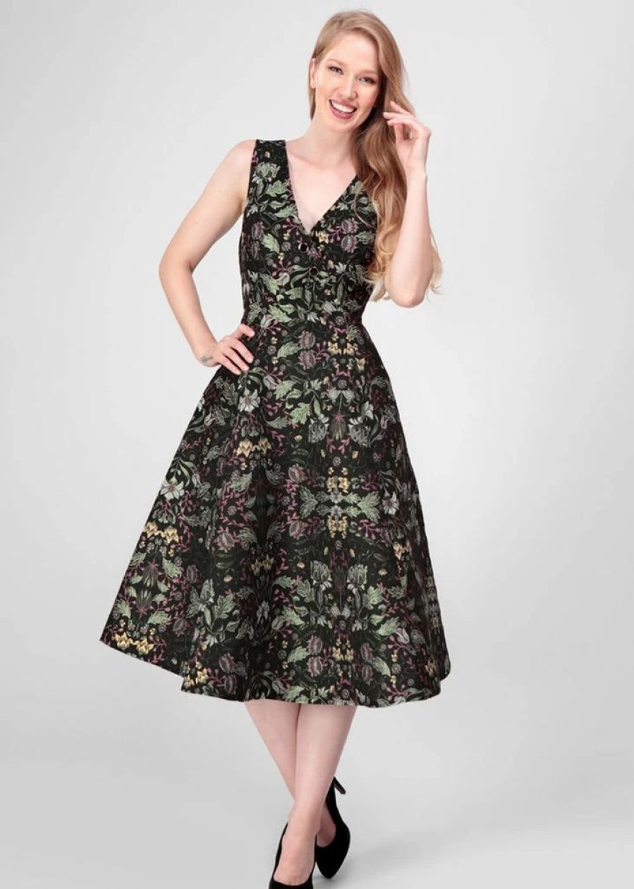 Dresses * | Bright & Beautiful Melissa Nature Nouveau 50'S Swing Dress Multi