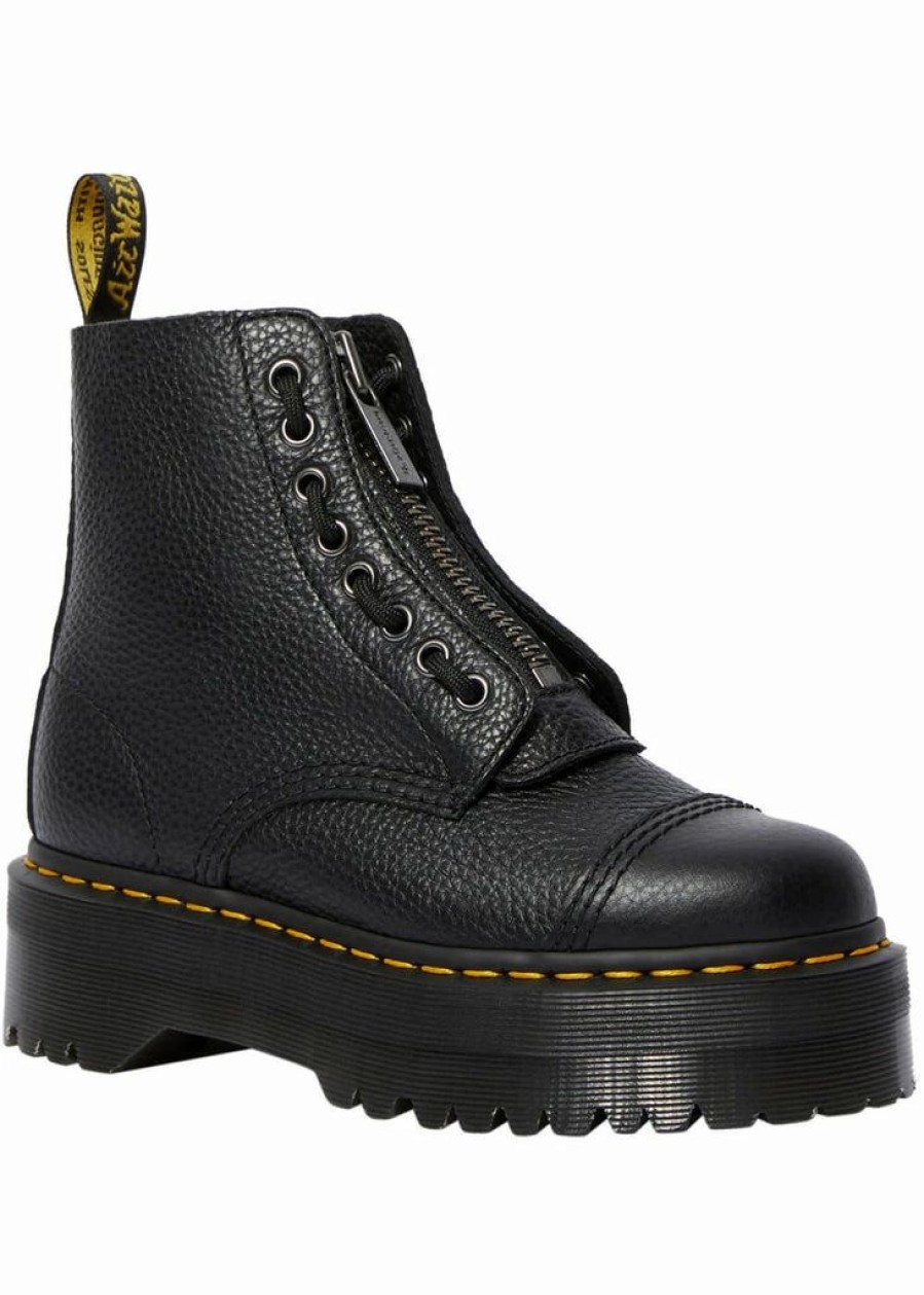 Shoes * | Dr. Martens Sinclair Nappa Leather Platform Boots Black