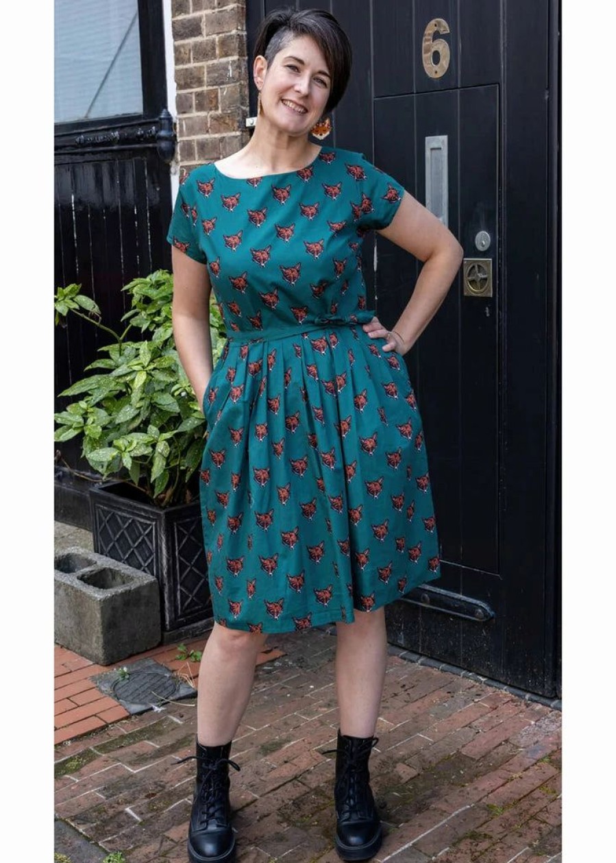 Dresses * | Run & Fly Foxy 50'S Swing Dress Green