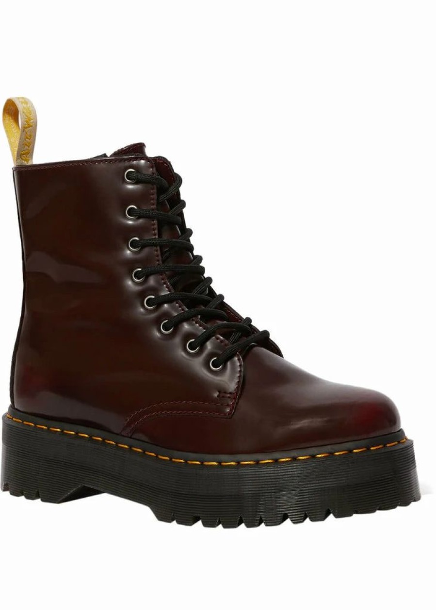 Shoes * | Dr. Martens Vegan Jadon Boots Red