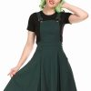 Dresses * | Collectif Kayden 40'S Overalls Swing Dress Green