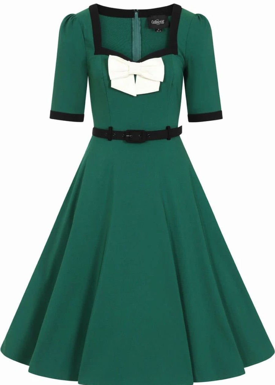 Dresses * | Collectif Sadie 50'S Swing Dress Green