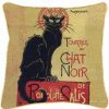 Pillows * | Tapestry Bags Steinlen Tournee Du Chat Noir Cushion Cover