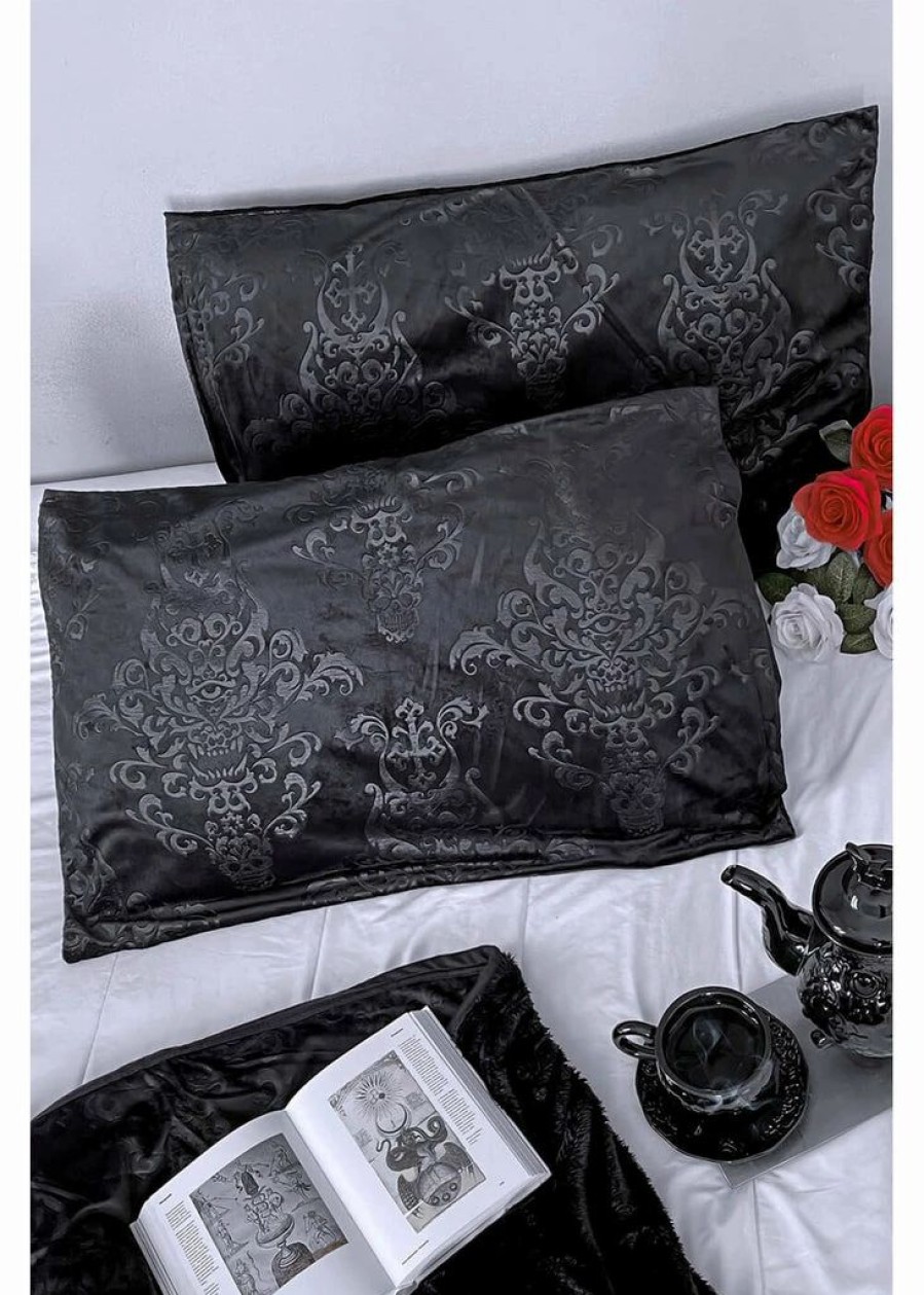 Pillows * | Killstar Daemon Set Pillowcases Black