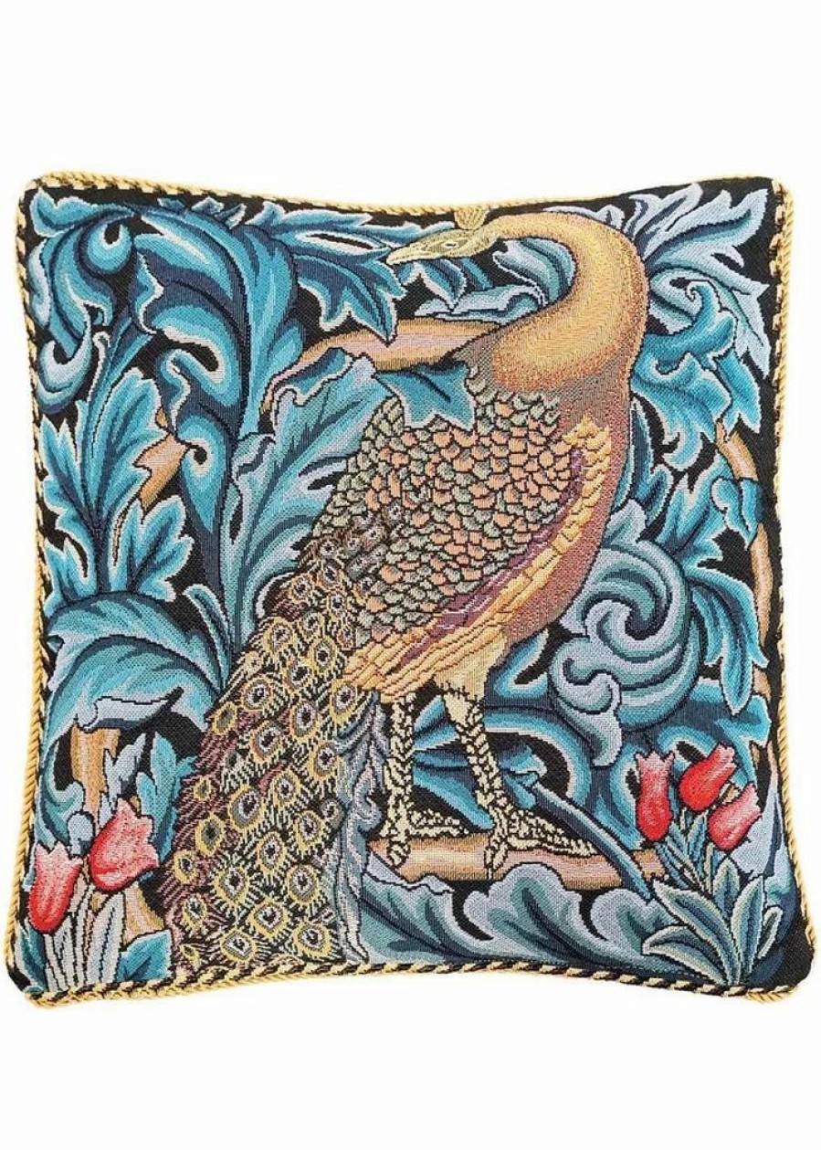 Pillows * | Tapestry Bags Morris The Peacock Cushion Cover