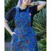 Dresses * | Run & Fly Paisley Pinafore 60'S Dress Blue