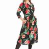 Dresses * | Banned Evening Rose 40'S A-Line Dress Red