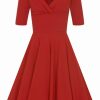 Dresses * | Collectif Trixie 50'S Swing Dress Red