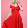 Dresses * | Collectif Dolores Classic 50'S Swing Dress Red