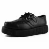 Shoes * | T.U.K Unisex Viva Mondo Creeper Leather Black