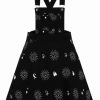 Dresses * | Hell Bunny Oculus Pinafore 60'S Dress Black