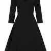 Dresses * | Banned Heart 40'S A-Line Dress Black