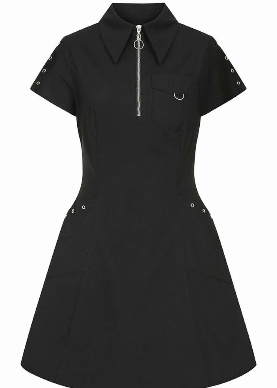 Dresses * | Hell Bunny Tifa Dress Black