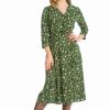 Dresses * | Banned Winter Blooms 40'S A-Line Dress Green