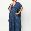 Dresses * | Unique Vintage Burton Golden Galaxy Kaftan Maxi Dress Blue