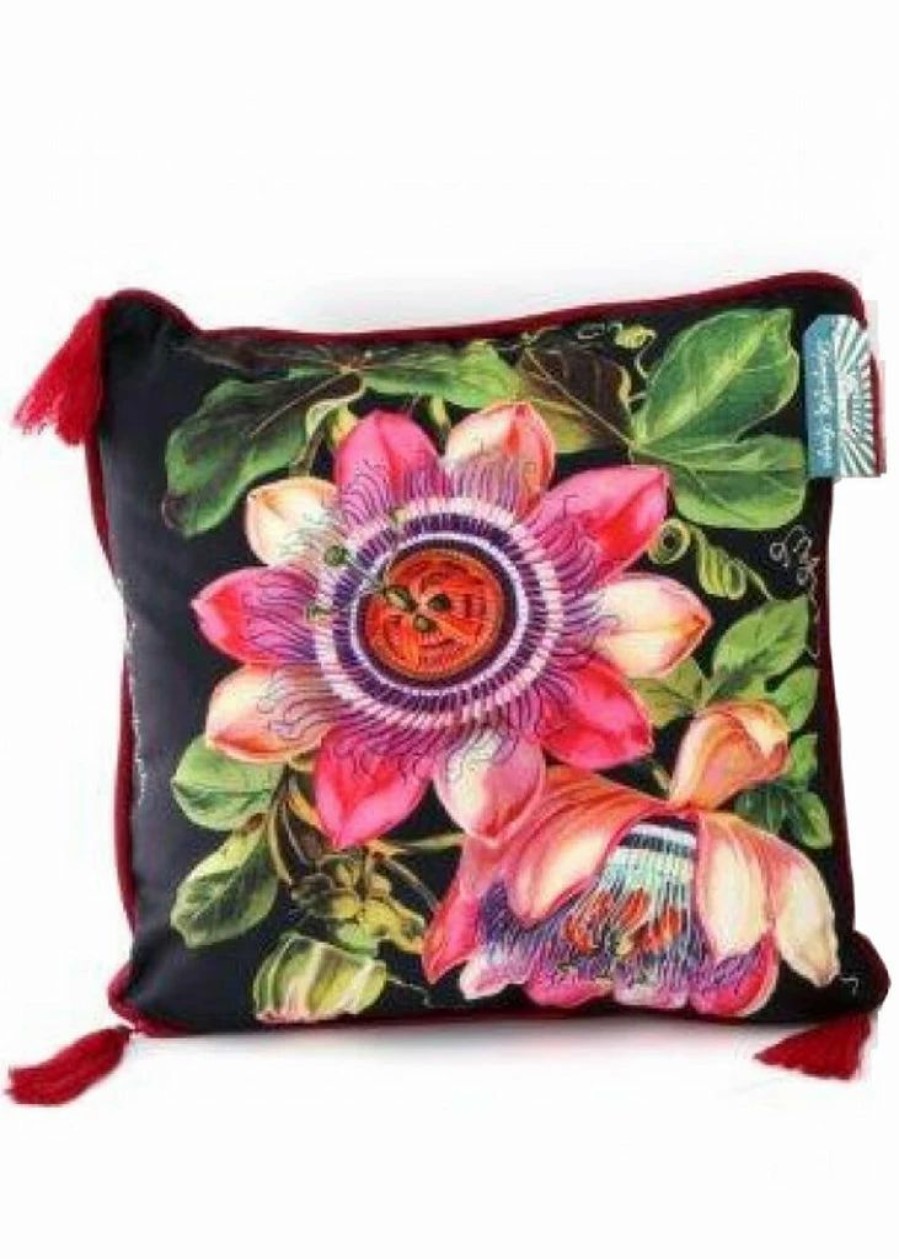 Pillows * | Temerity Jones Botanical Garden Cushion Black Pink