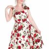 Dresses * | Hearts & Roses With Love 50'S Swing Dress Ivory