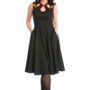 Dresses * | Banned Pumpkin Spice & All Things Nice 50'S Swing Dress Black