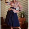 Dresses * | Miss Candyfloss Sandra Lee 50'S Swing Dress Navy