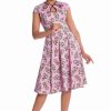 Dresses * | Banned Summer Berry 50'S Swing Dress Lilac Purple