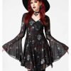 Dresses * | Killstar Bellflora Mesh Dress Black