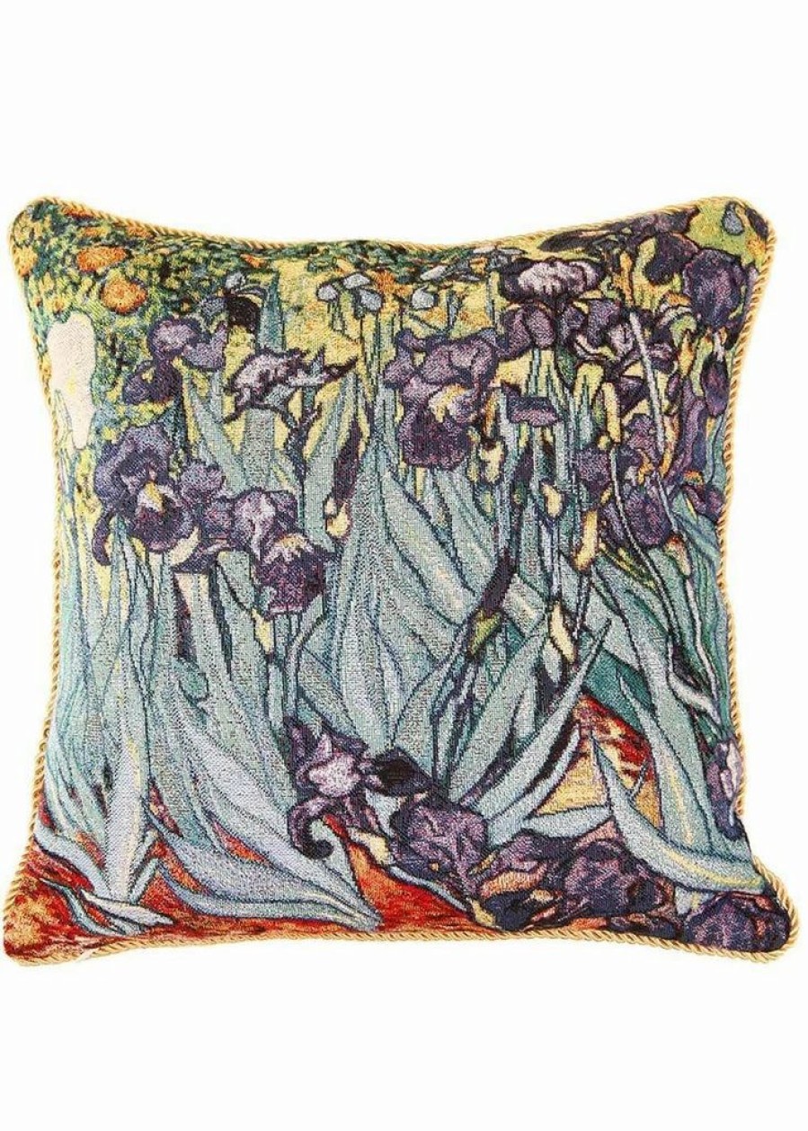 Pillows * | Tapestry Bags Van Gogh Iris Cushion Case