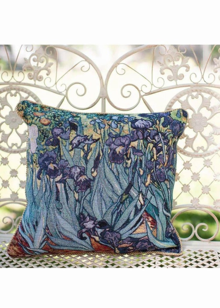 Pillows * | Tapestry Bags Van Gogh Iris Cushion Case