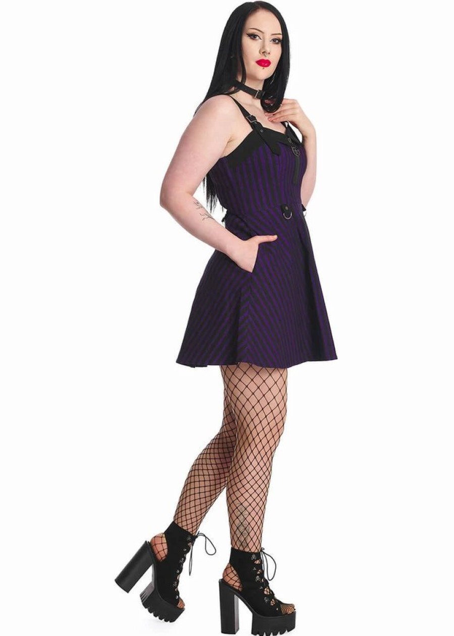 Dresses * | Banned Spooky Nightwalks 50'S Swing Dress Purple