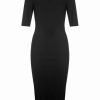 Dresses * | Collectif Winona 50'S Pencil Dress Black