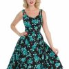 Dresses * | Hearts & Roses Rosacea 50'S Swing Dress Black